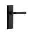 Ageless Iron Keep - Rustic Cast Iron Right Handed Passage Door Lever Set with Lance Lever and 2-3/8" Backset Black Iron