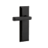 Ageless Iron Keep - Rustic Cast Iron Left Handed Privacy Door Lever Set with Lance Lever and 2-3/4" Backset Black Iron