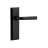 Ageless Iron Keep - Rustic Cast Iron Right Handed Privacy Door Lever Set with Lance Lever and 2-3/8" Backset Black Iron