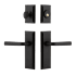 Ageless Iron Keep - Rustic Cast Iron Right Handed Single Cylinder Keyed Entry Deadbolt and Leverset Combo Pack with Lance Lever and 2-3/8" Backset Black Iron