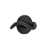 Ageless Iron Loch - Rustic Cast Iron Left Handed Passage Door Lever Set with Tine Lever and 2-3/8" Backset Black Iron