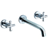 ALFI brand 1.2 GPM Bridge Wall Mounted Widespread Bathroom Faucet Polished Chrome