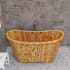 ALFI brand 63" Cedar Soaking Bathtub for Freestanding Installations with Center Drain Natural Wood