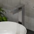 ALFI brand Tall Square Single Lever Bathroom Faucet Brushed Nickel