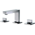 ALFI brand 1.2 GPM Widespread Bathroom Faucet with Squared Faucet Head Polished Chrome