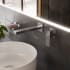 ALFI brand 1.2 GPM Wall Mounted Mini Widespread Bathroom faucet Brushed Nickel