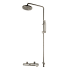 ALFI brand Thermostatic Shower System with Shower Head, Hand Shower, Slide Bar, Shower Arm, Hose, and Valve Trim Brushed Nickel