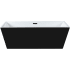ALFI brand 60" Free Standing Acrylic Soaking Tub with Center Drain, Drain Assembly, and Overflow Black