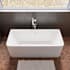 ALFI brand 67" Acrylic Soaking Bathtub for Free Standing Installations with Rear Drain, Pop-Up Drain Assembly and Overflow White