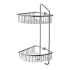 ALFI brand Wall Mounted Double Tier Corner Shower Basket Polished Chrome