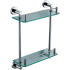 ALFI brand 11-1/4" Wall Mounted Double Tier Glass Shelf Polished Chrome