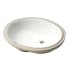 ALFI brand 22-1/2" Oval Porcelain Undermount Bathroom Sink with Overflow and 0 Faucet Holes at 0" Centers White