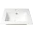 ALFI brand 16-3/8" Square Porcelain Drop In Bathroom Sink with Overflow and 1 Faucet Holes at 0" Centers White