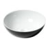 ALFI brand 15-1/8" Circular Porcelain Vessel Bathroom Sink and 0 Faucet Holes at 0" Centers Black and White
