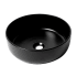 ALFI brand 15-1/2" Circular Porcelain Vessel Bathroom Sink and 0 Faucet Holes at 0" Centers Black Matte