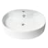 ALFI brand 22" Oval Porcelain Vessel Bathroom Sink with Overflow and 1 Faucet Holes at 0" Centers White