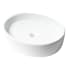 ALFI brand 21-5/8" Oval Porcelain Vessel Bathroom Sink and 0 Faucet Holes at 0" Centers White