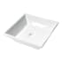 ALFI brand 16-1/2" Square Porcelain Vessel Bathroom Sink and 0 Faucet Holes at 0" Centers White