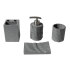 ALFI brand 4 Piece Bathroom Package with Soap Dish, Liquid Soap Dispenser, Cup, and Toothbrush Cup Concrete