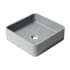 ALFI brand 16" Square Concrete Vessel Bathroom Sink Matte Gray