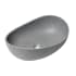 ALFI brand 22-1/2" Oval Concrete Vessel Bathroom Sink Grey Matte