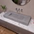 ALFI brand 48" Rectangular Concrete Vessel Bathroom Sink Grey Matte