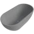 ALFI brand 20.5" Free Standing Stone Composite Soaking Tub with Center Drain and Drain Assembly Grey Matte