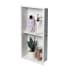ALFI brand 12" x 24" Stainless Steel Shower Niche with Double Verticle Shelf Matte White