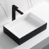 ALFI brand 20" Rectangular Solid Surface Resin Vessel Bathroom Sink Black and White