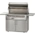 Alfresco 82500 Total BTU 42 Inch Wide 3 Burner Natural Gas Outdoor Grill with Sear Zone on Cart Stainless Steel