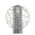 Allegri Mundo 12" Wide Pendant with Firenze Crystal Tarnished Silver