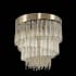 Allegri Espirali Convertible 6 Light 20" Wide Crystal Chandelier / Flush Mount Ceiling Fixture Brushed Champange Gold / Clear Firenze