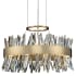 Allegri Glacier 2 Light 20" Wide LED Pendant Brushed Champagne Gold