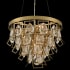 Allegri Carmella 14" Wide Pendant with Firenze Crystal Brushed Brass