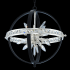 Allegri Angelo 23" Wide Pendant with Firenze Crystal Matte Black / Polished Silver
