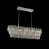 Allegri Pandoro 44" Wide Linear Waterfall Chandelier with Firenze Crystal Chrome