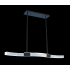 Allegri Athena 40" Wide LED Linear Chandelier with Firenze Crystal Matte Black / Polished Nickel