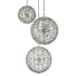 Allegri Alta 33 Light 48" Wide Crystal Multi Light Pendant - (1) 18" and (2) 26" Spheres Polished Chrome