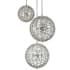 Allegri Alta 30 Light 44" Wide Crystal Multi Light Pendant - (2) 18" and (1) 26" Spheres Polished Chrome