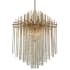 Allegri Estrella 6 Light 26" Wide Crystal Pendant Brushed Champagne Gold