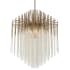 Allegri Estrella 8 Light 32" Wide Crystal Pendant Brushed Champagne Gold