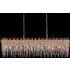 Allegri Fuji 12 Light 60" Wide Crystal Linear Pendant True Brass