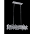 Allegri Vermeer 6 Light 35" Wide Crystal Linear Chandelier Chrome with Clear Crystals