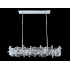 Allegri Vermeer 8 Light 44" Wide Crystal Linear Chandelier Chrome with Clear Crystals