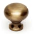 Alno Knobs - 3/4" Small Round Smooth Solid Brass Cabinet Knob / Drawer Knob Antique English