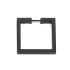 Alno Convertibles Solid Brass 2-1/2" Flat Square Cabinet Ring Pull - RING ONLY - No Mount Bronze