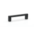 Alno Vogue 3" Center to Center Modern Luxury Solid Brass Round Bar with Block Feet Cabinet Handle / Drawer Pull Matte Black