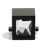 Alno Convertibles 1/2 Inch Square Crystal Ring Pull Mount for 1.5", 2", and 2.5" Ring Pulls - Ring Not Included Bronze
