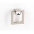 Alno 1-1/2 Inch Square Ring Cabinet Pull with Square Crystal Mount Polished Nickel