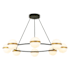 Alora Lighting Tagliato 43" Wide Ring Chandelier Matte Black / Brushed Gold